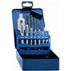 Exact Eventus by Exact 20334 HSS M3-M12 - Set per filettatura da 15 pezzi, con punte elicoidali Ø 2,5-10,2 mm e giramaschi regolabile 1 1/2