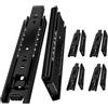 AOLISHENG Guide Per Cassetti Estrazione Totale 450 mm Montaggio Laterale Binari Cassetti Scorrevoli Portata Massima 45 kg Guida Binario Cassetto Per Cucina e Ufficio Nero 5 Paio(10 Pezzi)