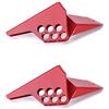 QWORK Valvole a sfera maniglia serrature di sicurezza industriali con lucchetto, confezione da 2 dispositivi di blocco larghezza maniglia 1, adatte per diametro esterno del tubo da 1/4 - 1, rosso