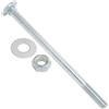 AERZETIX Set di 10 bulloni viti a testa tonda con quadro sottotesta M10x160mm / rondelle e dadi M10 / acciaio zincato/per fissaggio e assemblaggio