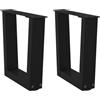 vidaXL Salontafelpoten 2 st V-vormig 40x(30-31,3) cm staal zwart