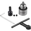 Hoppipola Mandrino JT0 con manicotti di fissaggio da 4 mm, 5 mm, 6 mm, 8 mm, per mini trapani e torni, campo di serraggio 0,3-4 mm, in acciaio al carbonio (4 mm)