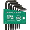 Wiha 36392 - Set di chiavi a L Torx, braccio corto, 7 pezzi