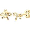 DIAMORE Elli diamonds Orecchini Donna Orecchini Loop Classico Elegante con diamante In Oro Giallo 585