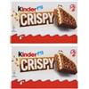 Generico 2X Confezione per Kinder Crispy, 5 Wafer Croccanti Ricoperti di Cioccolato al Latte con Granella di Biscotto e Doppio Ripieno al Latte Kinder e Cacao,2 Confezioni da 170g