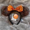 Disney Cerchietto orecchie Minnie Tokyo Disney Halloween 2023 fiocco arancione nero ...