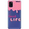 dakanna Custodia Compatibili con [ Samsung Galaxy A31 ] Sfondo Trasparente con Disegni [ Ciambella glassata Rosa con Frase Sweet Life ] in Morbida Silicone TPU Flessibile, Shell Case Cover in Gel