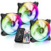 YEYIAN TYPHOON Kit 3 ventole ARGB 120MM/1200RPM LED gamer, hub e telecomando SKU: YCF-3RGB-01