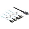 DELOCK CABLE OCULINK SFF-8611 4 X SATA 7 PIN 0,5 M METALL