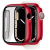OcioDual Custodia protettiva compatibile con Apple Watch Series 8/7 45mm I Custodia ultra sottile a protezione completa, resistente ai graffi e alle cadute-Rosso