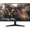 LG 24GN600 UltraGear Gaming Monitor 24 Full HD IPS 1ms HDR 10, 1920x1080, G-Sync Compatible e AMD FreeSync Premium 144Hz, HDMI 2.0 (HDCP 2.2), Display Port 1.4, Uscita Porta AUX, Flicker Safe, Nero