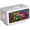 DollaTek RGB Sveglia Digitale Radio FM Sveglia con 2 Porte USB Timer Snooze (Bianco)