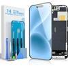 GULEEK Schermo LCD per iPhone 14 PRO Max 6,7 Pollici, Display Touch Screen Full HD Completo con Digitizer Assembly e Kit Riparazione, Sostituzione Schermo