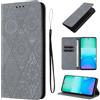 LSPCASA Protettiva Case Per Xiaomi Redmi 13 4G 6.79 Pollici Pelle Artificiale Cover Xiaomi Redmi 13 Con Slot Per Schede Cover Funzione Supporto Custodia, Grigio