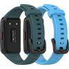 KUTEWEU Donna Uomo Bracelets Compatibile con Honor Band 7 Cintura, Silicone Cinturino di Ricambio, Braccialetto Sport Watchband Bands per Honor Band7 per Smartwatches (Ciano/Blu)