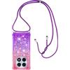 Paekear Custodia per Cellulare con Corda per Xiaomi Redmi Note 14 Pro Plus+ 5G Case, Liquido Sabbie Mobili Bumper TPU Cover con Collana Practical Stylish/Necklace Cordoncino Cordino Tracolla