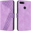OKZone Cover per Huawei Y6 2018/Honor 7A/Y6 Prime 2018, Custodia a Libro in Pelle Protettiva Folio Portafoglio con Chiusura Magnetica e Slot per Carte Wallet Case Flip Antiurto Cover (Porpora)