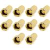 conecto set diconnettori F, con guarnizione in gomma/O-ring, diametro 7 mm, avvitabile, adattatore per il collegamento di cavi antenna, cavi satellitari, cavi coassiali, dorati, set da 10