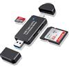 Critin Lettore di schede SD/Micro SD, adattatore di memoria USB 3.0 e USB-C a SD/TF, supporto UHS-I SDHC/SDXC/MicroSD, adatto per Mac, MacBook, computer, laptop, iPad 10, iPho
