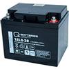 Q-Batteries Batteria 12LS-38 12V 38Ah al piombo in tessuto non tessuto, AGM VRLA con VdS