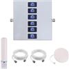 KKBSTR Amplificatore GSM Ripetitore Segnale Cellulare 6 Bande B1(N1)/B3(N3)/B7/B8/B20/B28(N28), Migliora il Tuo Segnale 2G/3G/4G/5G