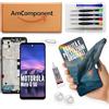 AmComponent - display LCD di ricambio per MOTOROLA MOTO G 5G XT-2113 XT2113 touch screen schermo + frame vetro | Componente di ricambio con luminosità intensa e risposta al tocco reattiva