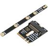xiwai Adattatore di estensione NVME PCI-E 4.0 NGFF 2230 A+E-Key maschio a M-key femmina con staffa per scheda madre per laptop SSD 2280