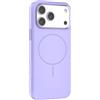 N NEWTOP Cover CV59 Compatibile per Apple iPhone 17 PRO, Custodia TPU Simil Velluto Flessibile Morbida Case Semi Rigida Protezione Cromata Fotocamera Anti Urto Magnete Ricarica Wireless (Viola)