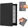 UPFKFOJZX Custodia protettiva per e-reader Onyx Boox Go 6 da 6 pollici, leggera in pelle PU, con cinghia da polso, funzione di spegnimento automatico, colore: nero