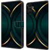 BLOTECH Flip Caso in Pelle Portafoglio Case for Samsung Galaxy A14 Flip Custodia Magnetic Buckle 3D Brillantini Glitters in Pelle PU Portafoglio con Interno Soft Protettiva,Silhouette