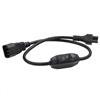 HangTon Adattatore AC per computer portatile con interruttore on/off IEC320 C14 fino a C5 Mickey Mouse per UPS PDU 250 V 2,5 A 30 cm