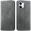 MOJIA Cover per Vivo Y21 5G, Custodia Folio Portafoglio in Pelle PU [chiusura magnetica], Case a Libro con Guscio Interno in TPU, Supporto per Carte.. Grigio