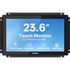 NORQIN 23,6 Monitor Touch Screen Industriale Incorporato IP65-1920×1080 Cornice Aperta,Touch Capacitivo a 10 Puntate,Display LCD,VESA,Porte HDMI/VGA/DVI/USB,Per Terminale Vendita Automatica