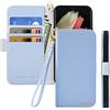 Butnyeoe Cover per Samsung Galaxy S21 Ultra 5G Case,Custodia Samsung S21U 5G Libro,Trama Litchi PU Pelle Protettiva Portafoglio Flip/Folio Wallet Case Con Slot per Schede e Magnetica Supporto,Blu