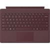 Surface Pro Microsoft Surface Pro Type Cover, Italy QWERTY Layout tastiera retroilluminata, Burgendy - Compatibile con Surface Pro 3, Pro 4, Pro (2017), Pro 5, Pro 6, Pro 7 e Pro 7+