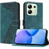 YIRRANZD Custodia per Xiaomi Redmi Note 13 4G, Cover a Libro in Pelle PU con Slot Cart e Silicone TPU Bumper, Flip Caso Portafoglio Cover per Redmi Note 13 4G (Verde)