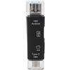 Uinfhyknd Lettore di schede OTG multifunzione 5-in-1 - SD/SD/SD/lettore USB Supporto TF Android Type-c telefono/computer/tipo c universale