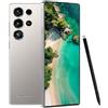 Maustron Smartphone B25Ultra da 7,3 pollici, 8 GB di RAM + 256 GB di ROM, supporta schede MicroSD fino a 128 GB, doppia SIM, 5G, Android 14, doppia fotocamera, sblocco tramite impronta digitale, grigio