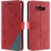 SONWO Cover per Galaxy J7 2016, Flip Caso in PU Pelle Case Cover Portafoglio Custodia per Galaxy J7 2016, [Kickstand] [Slot per Schede], Rosso