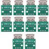 Aramox Scheda USB 10 Pezzi Tipo A FemBoard USB 2,54 Mm 4 Pin Bacheca