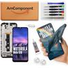 AmComponent - display di ricambio per MOTOROLA MOTO G10 XT2127 XT-2127 frame LCD touch screen schermo vetro | Componente di ricambio con luminosità intensa e risposta al tocco reattiva