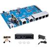 WayPonDEV Banana Pi BPI-RV2 RISC-V Router Board Gateway Board 1x 2.5G WAN 5X Gigabit LAN 512MB DDR3 RAM M.2 Mini PCIE USB 2.0, per host di workstation Enterprise Grid Gateway (con MetalCase, POE Kit)