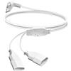 ATJTYSX Extension Power Cable, 1,5 m Extension Cable Flat, 2 in 1 Type C Extension Cable Euro Socket, 0,75 mm² Max, Flat Plug Extension for TV, PC, computer, monitor