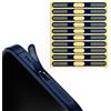 Naapesi 10 Pezzi Rete per Altoparlanti Compatibile con iPhone 17 PRO, Filtro Antipolvere Ultrasottile 0,07mm, Protezione in Lega di Nichel per Altavoz, Accessori per Telefoni, Blu Scuro