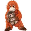 PTS SRL Peluche PUNCH scimmietta zoo con scimmia orango - personaggio da collezione ispirato al cucciolo di Macaco Giapponese - altezza 25cm seduta - Colore Marrone