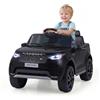 COSTWAY 12V Land Rover Macchina Elettrica per Bambini, Auto Cavalcabile con Telecomando e Doppio Motore, Musica Avvio e Arresto Graduali e Ruote Ammortizzanti, per Bambini 3+ Anni (Nero)