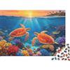 XiaopangXY Sea Turtle Puzzle 1000 Pezzi Materiale Riciclato Coral Reef Puzzles per Ragazzi e Ragazze dai 6 Anni in Su Divertente e Stimolante Gioco di Famiglia Attività 38x26cm/1000pcs