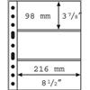 Leuchtturm Plastic Pockets Grande, with 3 Horizontal Stripes, Black