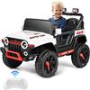 MINENICE Veicoli elettrici, auto elettrica per bambini, 24 V, auto elettrica con telecomando, 2 motori da 150 W, portata massima: 50 kg (bianco)