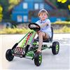 GYMAX Go-Kart a Pedali per Bambini con Sedile Regolabile con Freno e Frizione per Bambini 3-8 Anni, 98 x 59 x 61 cm (Verde)